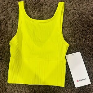 NWT Lululemon Power pivot ribbed Tank Top size 0